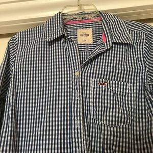 Hollister Gingham Check Button Down Shirt